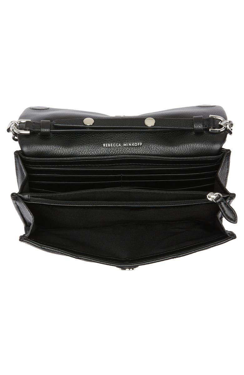 Rebecca Minkoff Edie Quilted Leather Wallet on a Chain, Alternate, color,