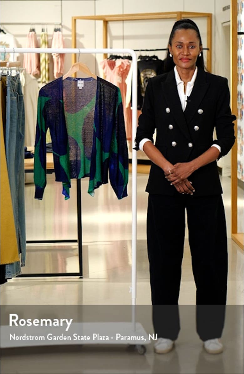 Ocean Dot Four-Way Linen Blend Cardigan, sales video thumbnail