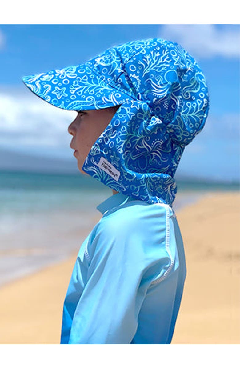 Flap Happy Kids UPF 50+ Original Flap Hat - Full Coverage Sun protection Hat, Alternate, color, Calypso Sea