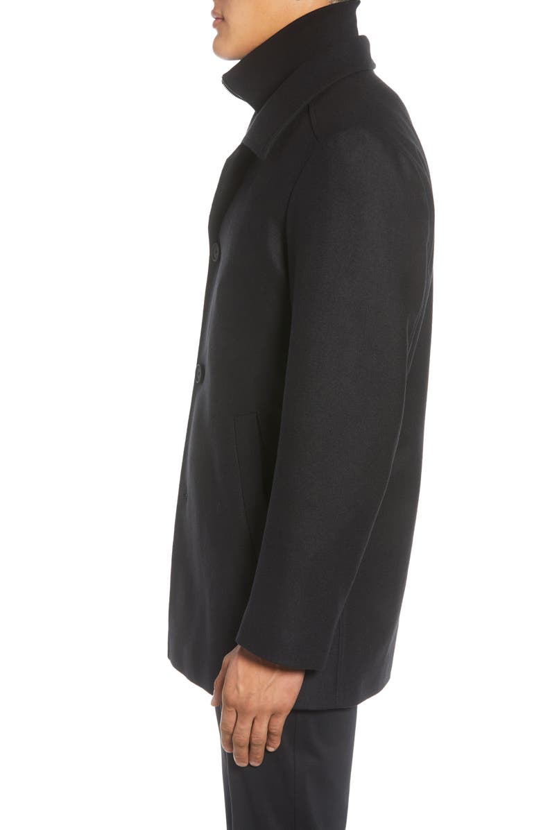 BOSS Barelto Regular Fit Wool Blend Coat with Removable Inset Bib, Alternate, color,