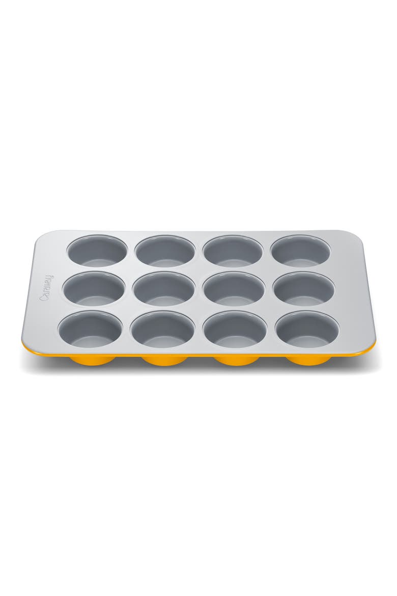 Nonstick Ceramic Muffin Pan, Main, color, MARIGOLD