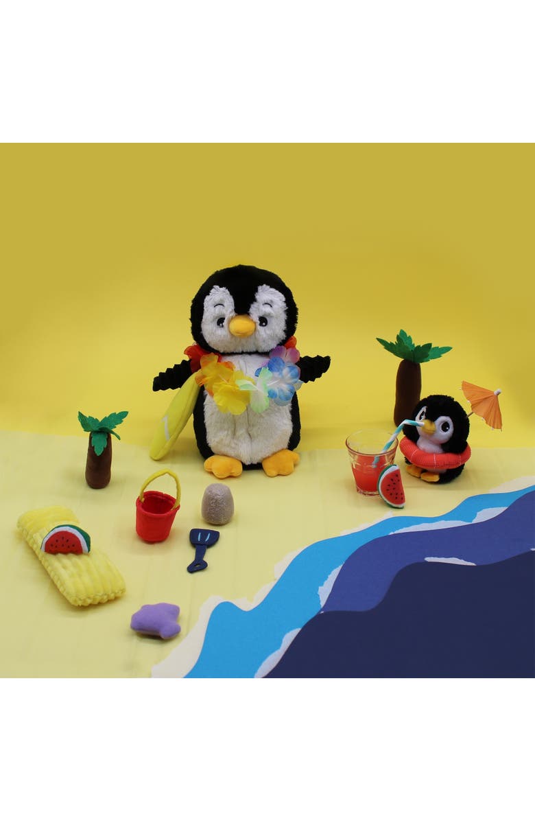 Les Ptipotos Penguin Mom & Her Baby - Secret Keeper Plush Toy, Eco-Friendly, Soft & Washable, Alternate, color, Black