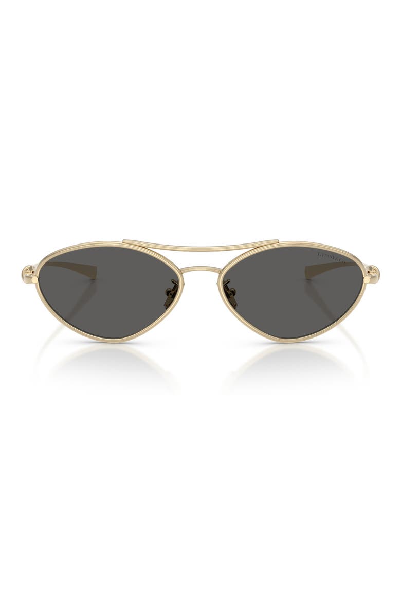58mm Irregular Sunglasses, Main, color, PALE GOLD / DARK GREY