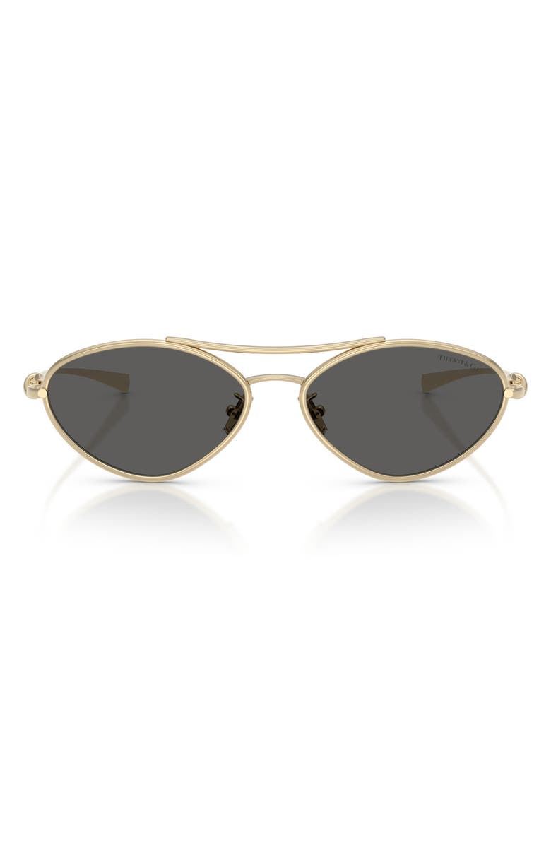 Tiffany & Co. 58mm Irregular Sunglasses, Main, color, Pale Gold / Dark Grey