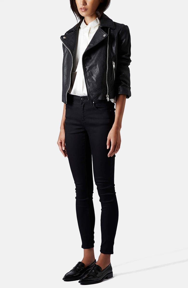 Topshop Moto 'Leigh' Mid Rise Skinny Jeans, Alternate, color, 