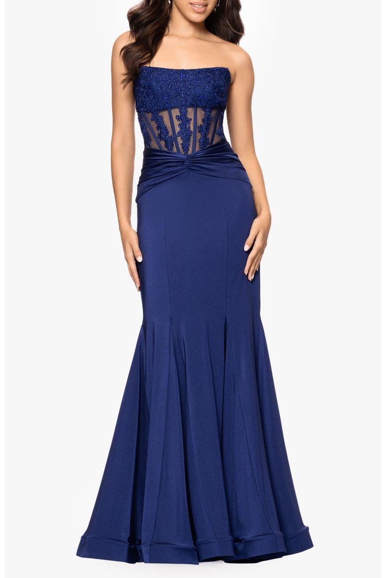 Sequin Strapless Trumpet Gown video