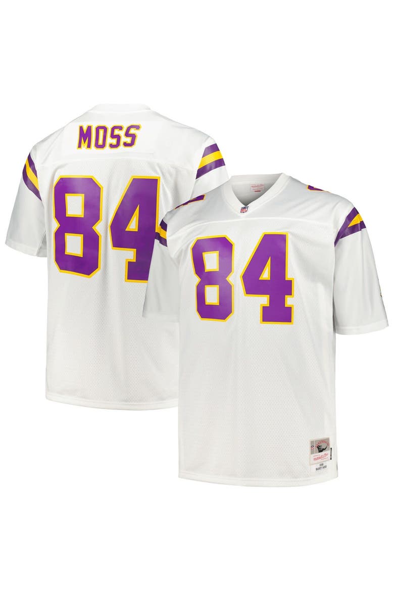 Men's Mitchell & Ness Randy Moss White Minnesota Vikings Big & Tall 1998 Legacy Retired Player Jersey, Main, color, White