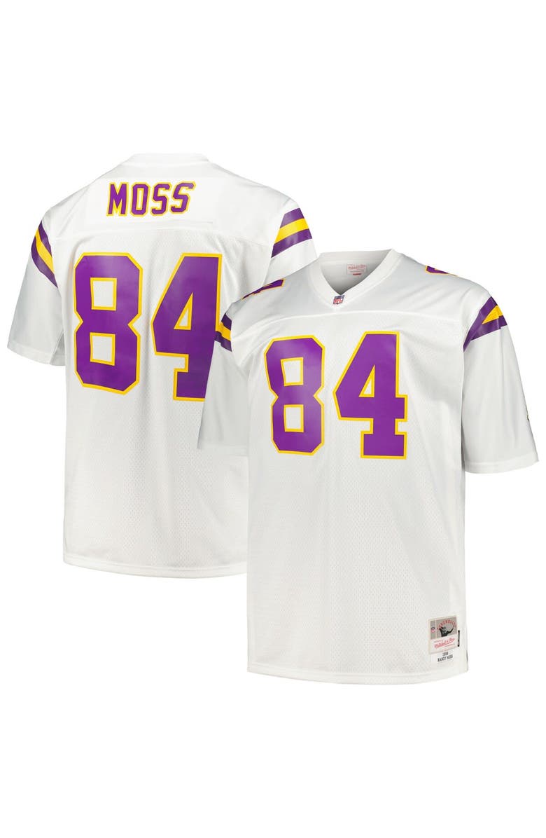 Mitchell & Ness Men's Mitchell & Ness Randy Moss White Minnesota Vikings Big & Tall 1998 Legacy Retired Player Jersey, Main, color, White