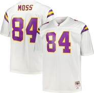 Mitchell & Ness Men's Mitchell & Ness Randy Moss White Minnesota Vikings Big & Tall 1998 Legacy Retired Player Jersey