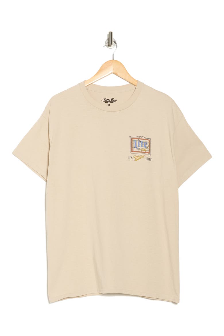 Miller Lite Stained Glass Graphic T-Shirt, Alternate, color, SAND