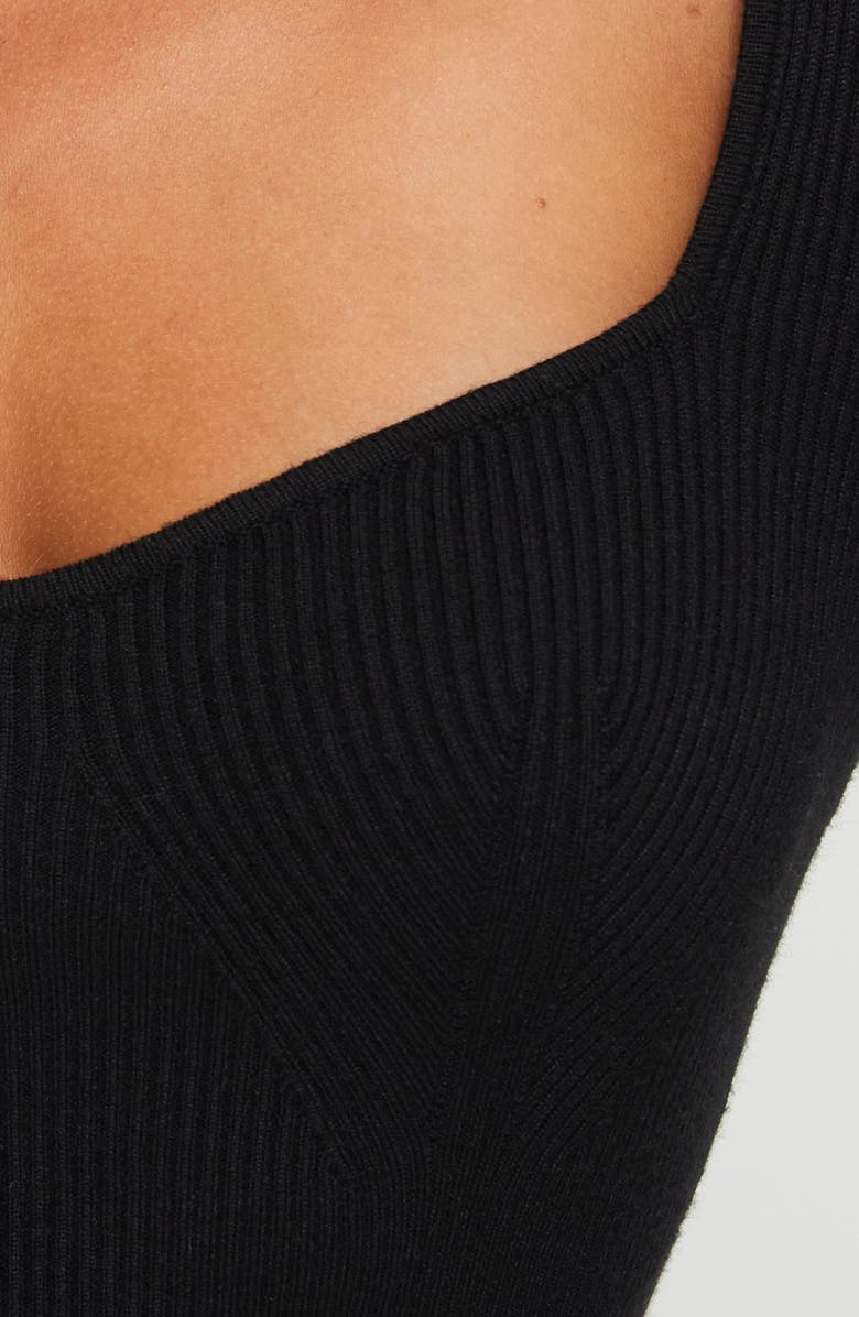 Princess Polly Kaseem Directional Rib Long Sleeve Sweater Midi Dress, Alternate, color, 