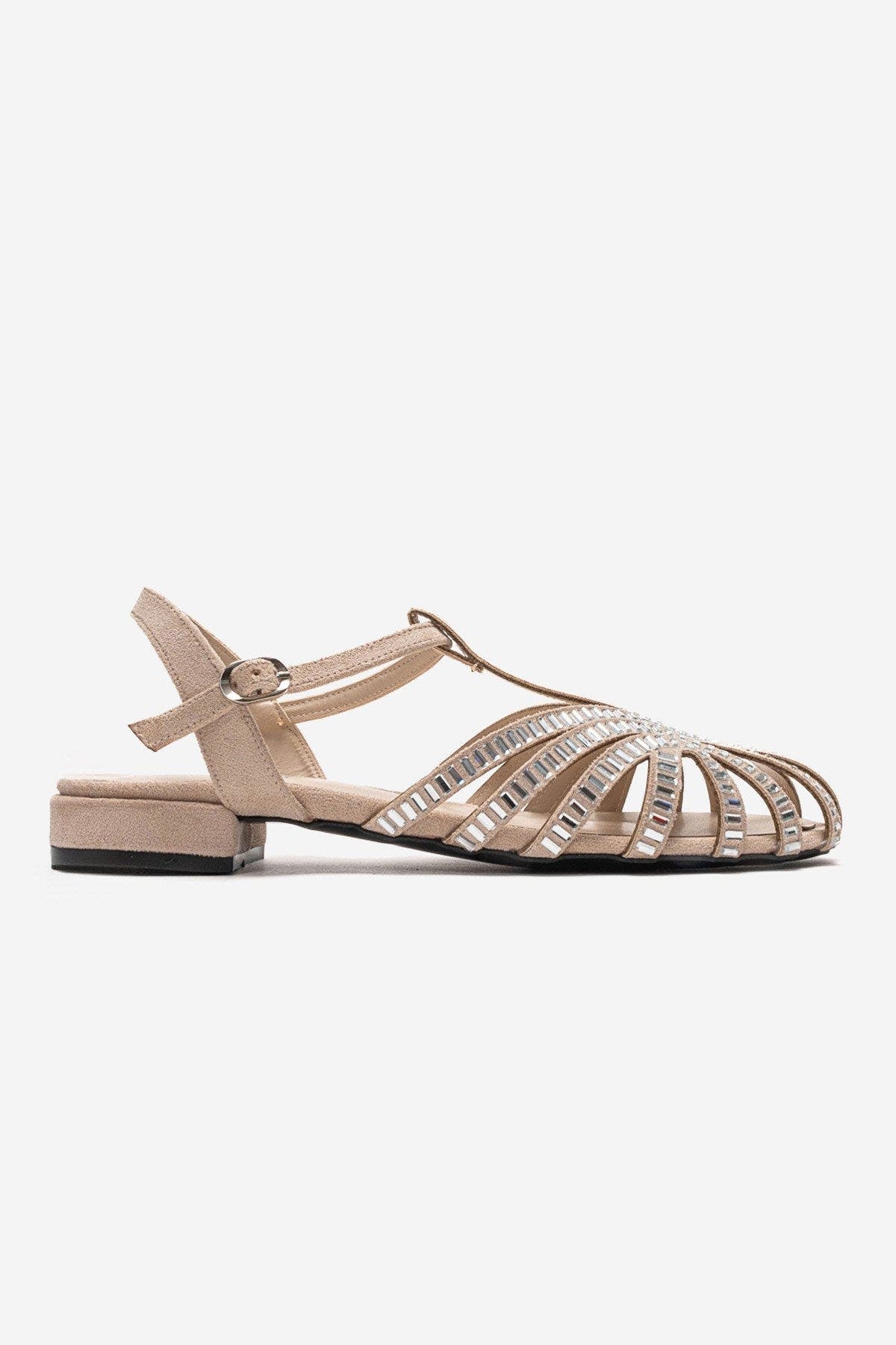 Lavina Embellished Sandal, Alternate, color, Beige Suede