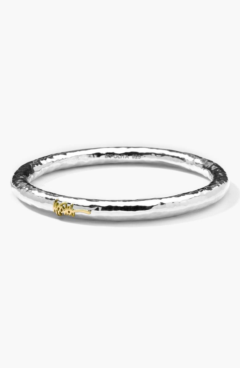 Ippolita Glamazon Hammered Sterling Silver Bangle, Main, color, 