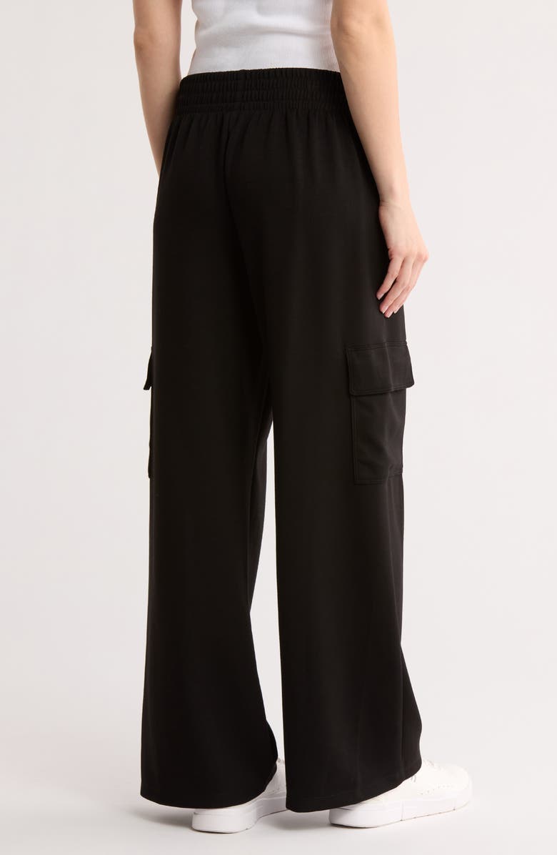 DKNY Highline Cargo Scuba Wide Leg Pants, Alternate, color, 