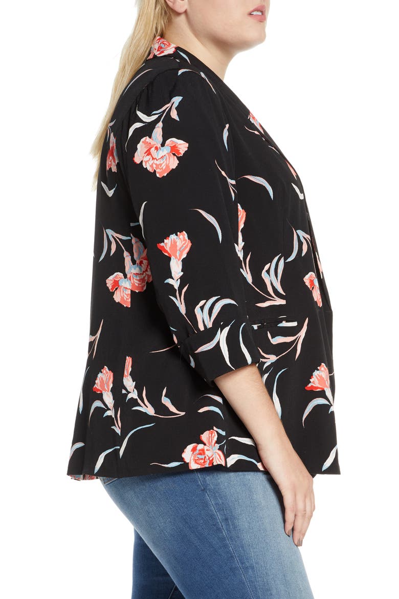 Daniel Rainn Floral Blazer, Alternate, color, G271 BLK