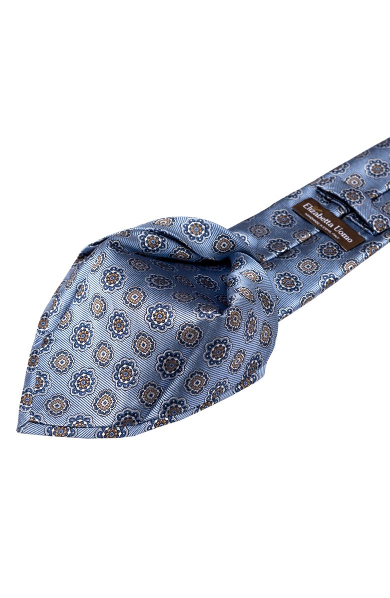 Elizabetta Tiberio - Extra Long Silk Jacquard Tie for Men, Alternate, color, Sky Blue