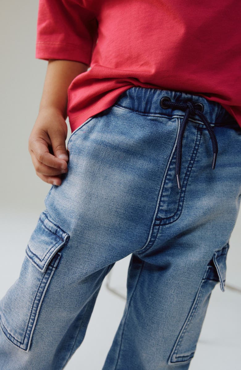 NEXT Kids' Baggy Cargo Jogger Jeans, Alternate, color, Blue