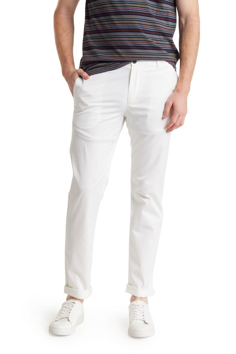 Zaine P2 Solid Twill Chino Pants, Main, color, WHT