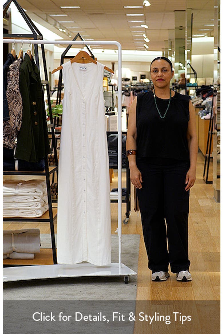 Button Front Linen Blend Maxi Dress video