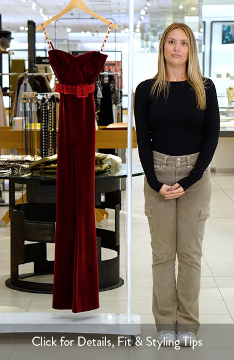 Harley Flare Velvet Jumpsuit, sales video thumbnail