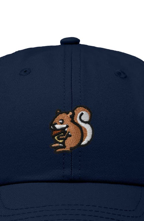 Shop Dalix Squirrel Embroidered Outdoor Cap In Navy Blue
