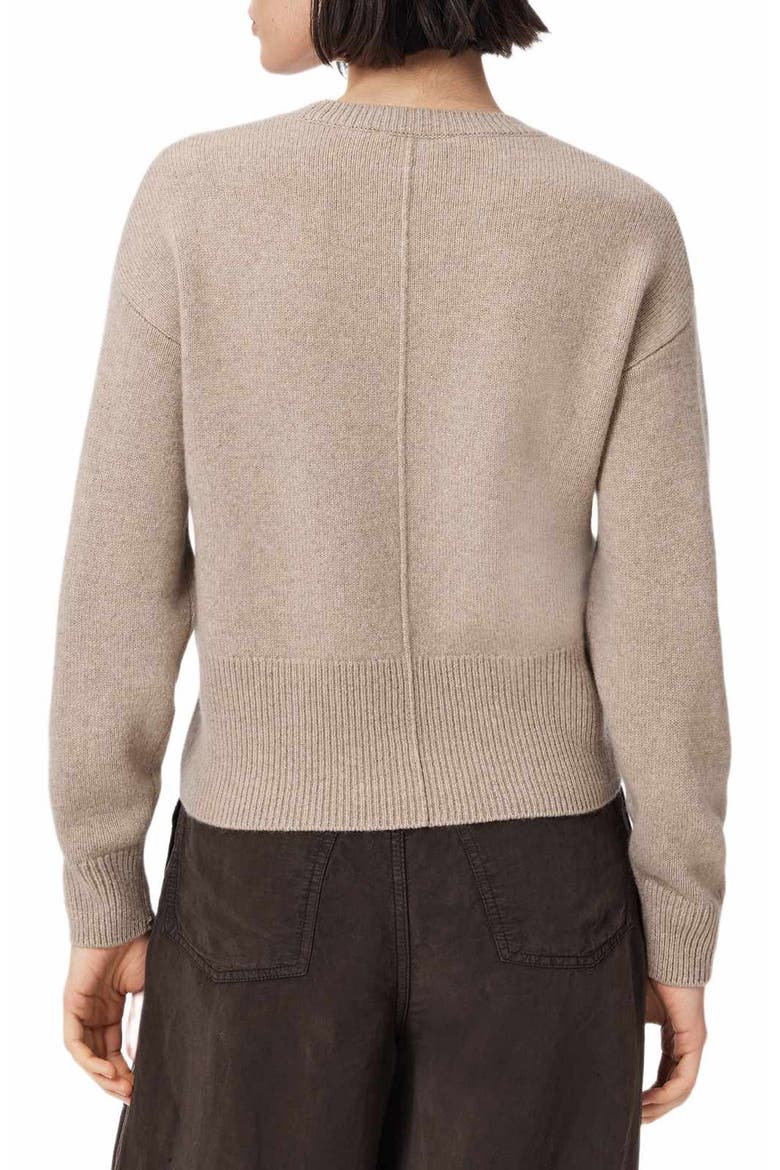 Faaria Zip Front Cashmere Blend Sweater, Alternate, color, OATMEAL TAUPE