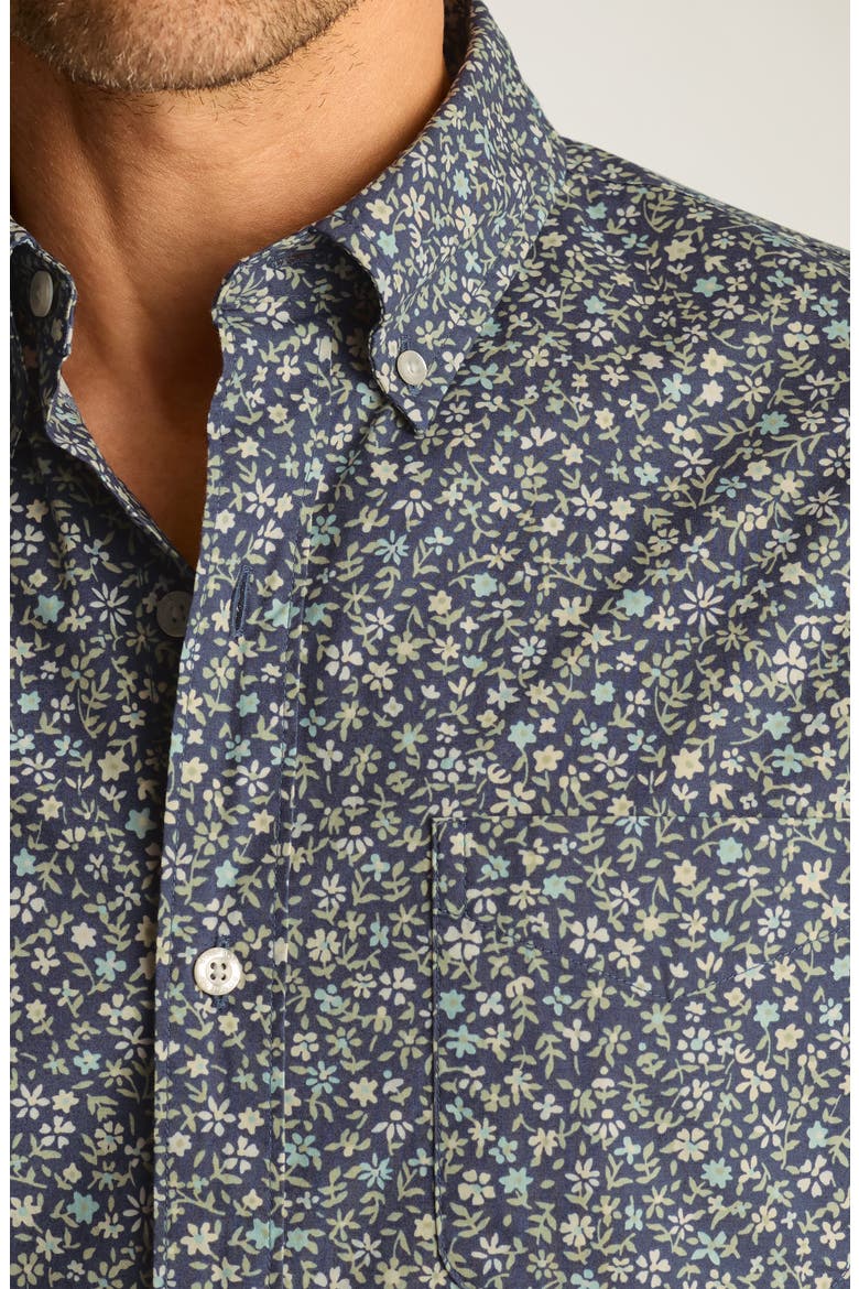 Everyday Slim Fit Microcheck Stretch Cotton Button-Down Shirt, Alternate, color, PRESCOTT FLORAL