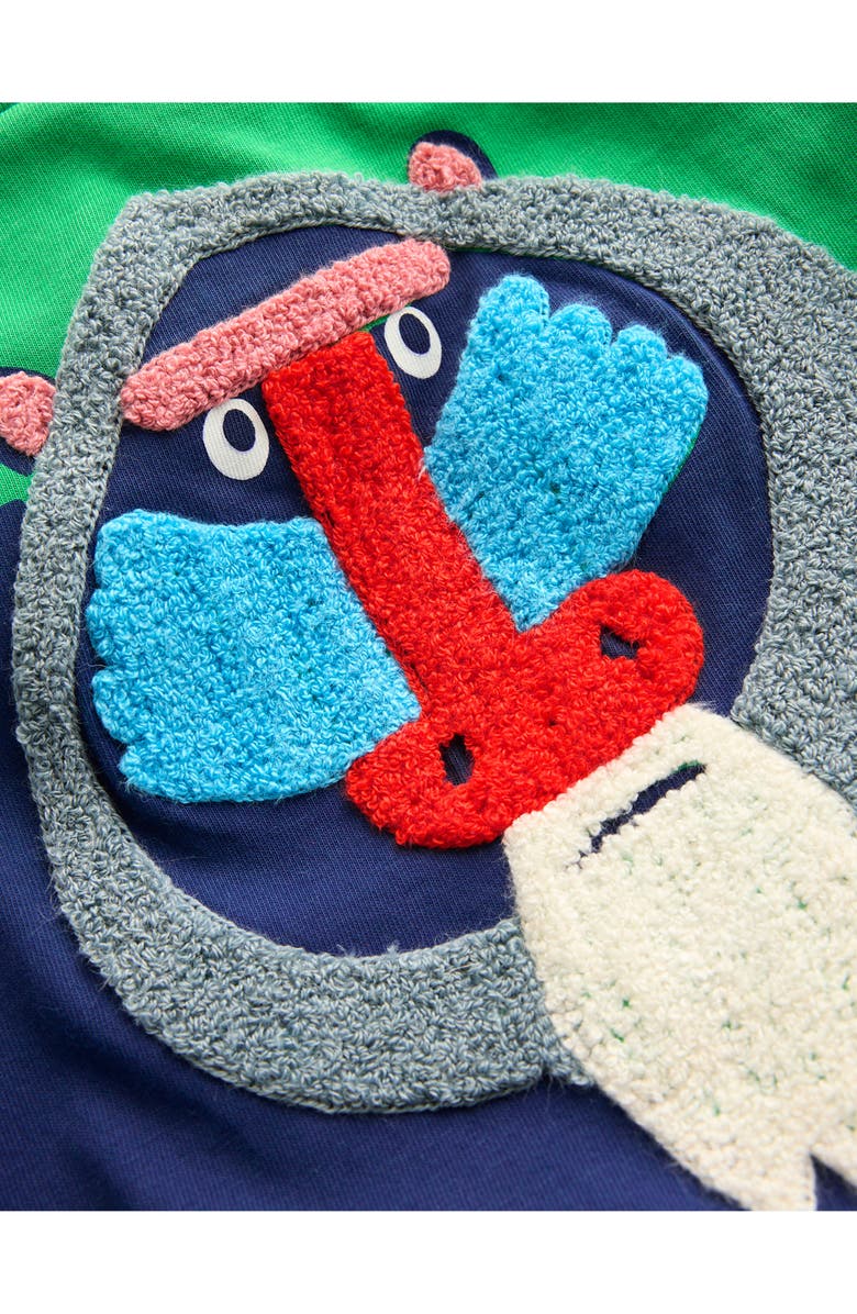 Mini Boden Kids' Embroidered Cotton Graphic T-Shirt, Alternate, color, 