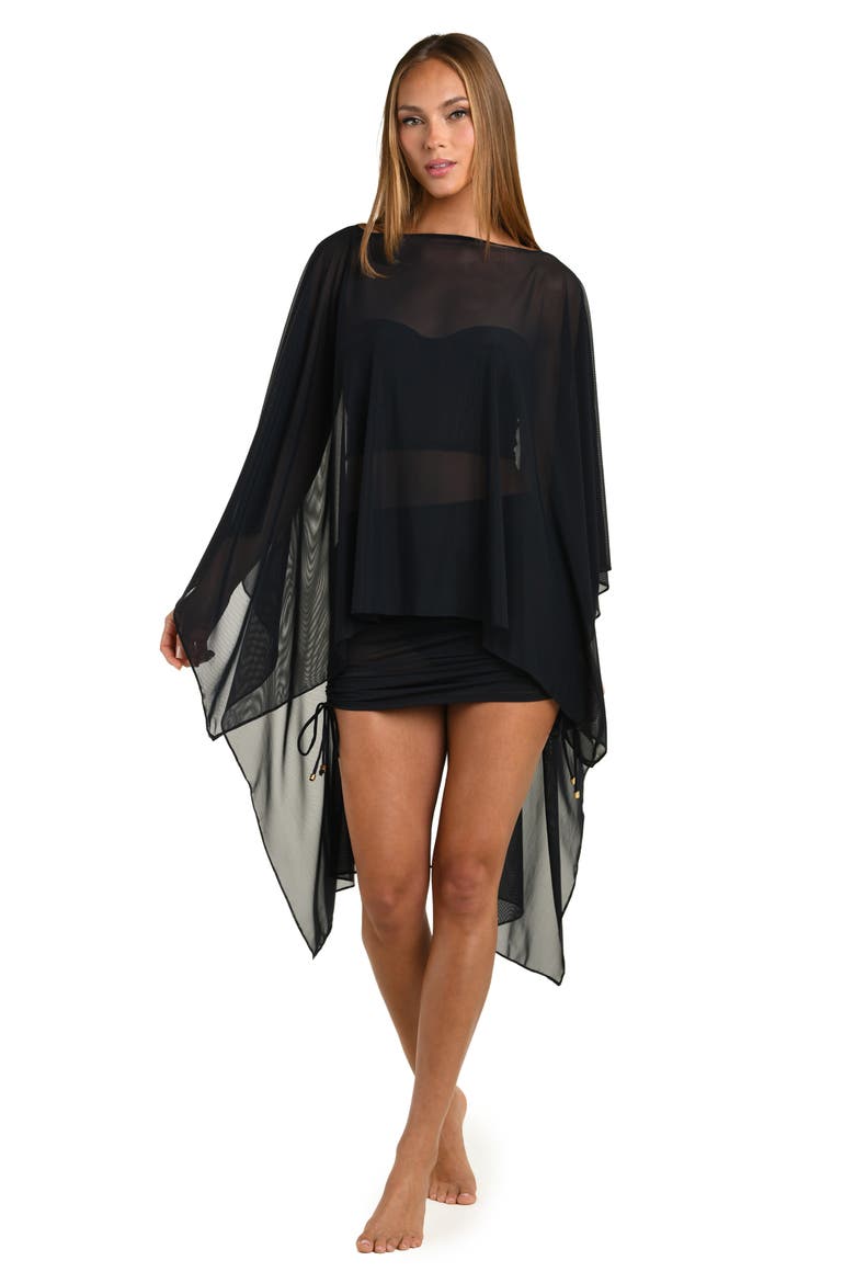 Maximal Mesh Cover-Up Top, Alternate, color, BLACK