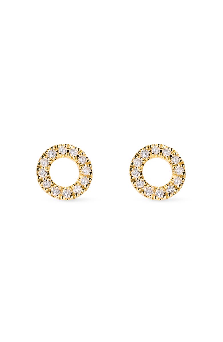 Ana Luisa Solid Yellow Gold - Diamond Circle Studs, Main, color, Gold
