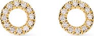 Ana Luisa Solid Yellow Gold - Diamond Circle Studs