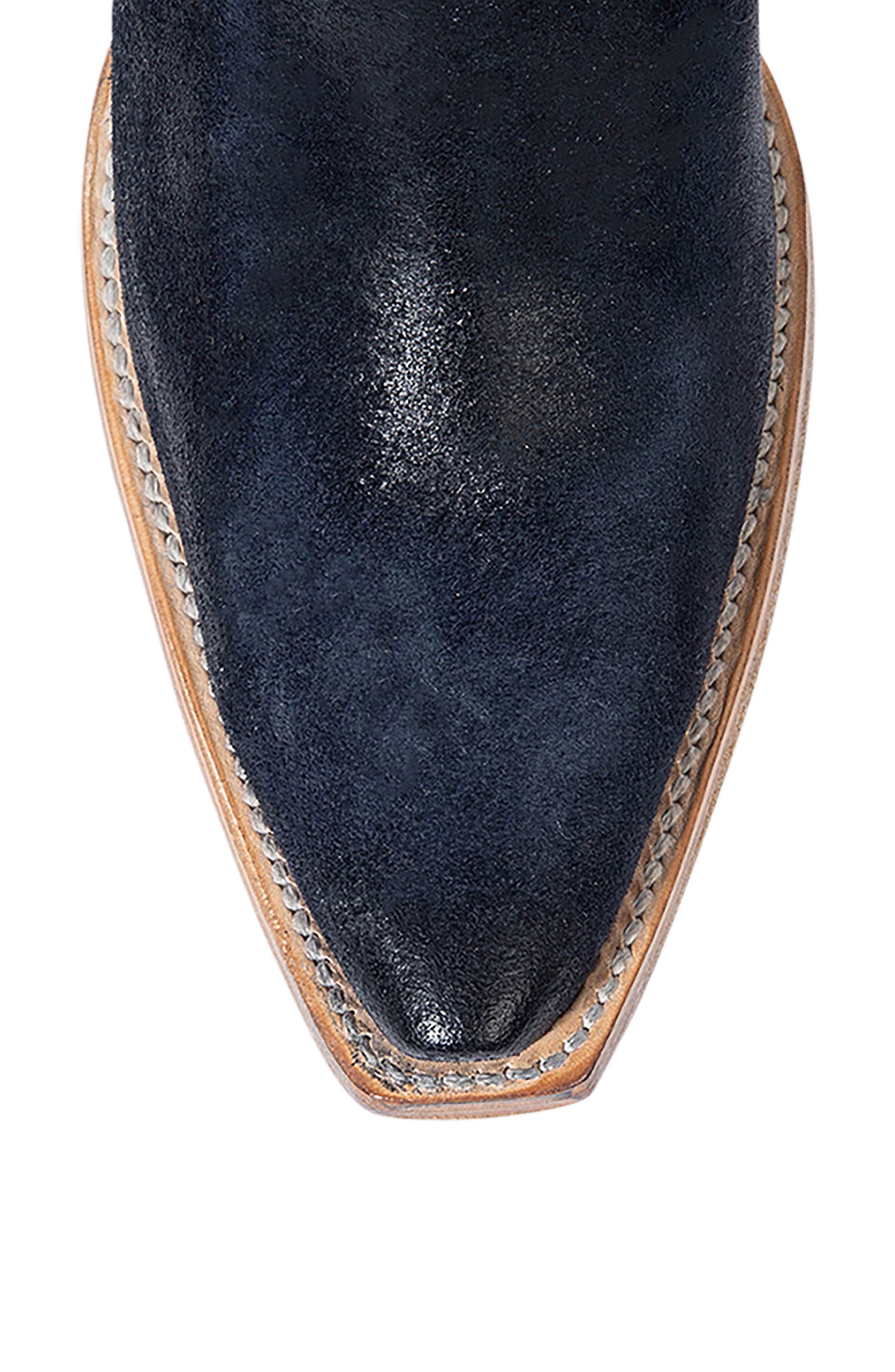 Freya Leather Western Bootie, Alternate, color, BLUE SUEDE