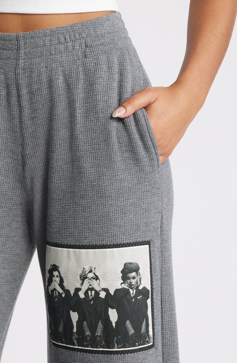 BOYS LIE Rose Colored Glasses Wide Leg Knit Pants, Alternate, color, 