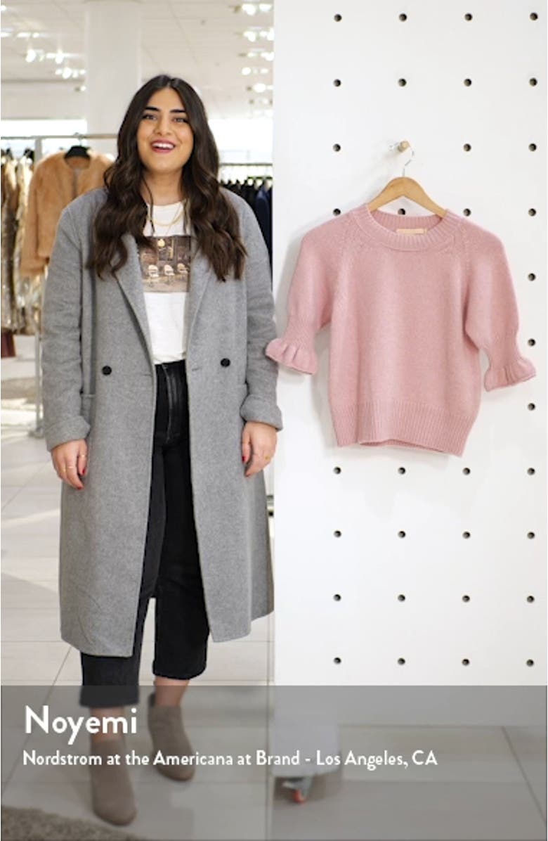 Flounce Cuff Cashmere Sweater, sales video thumbnail