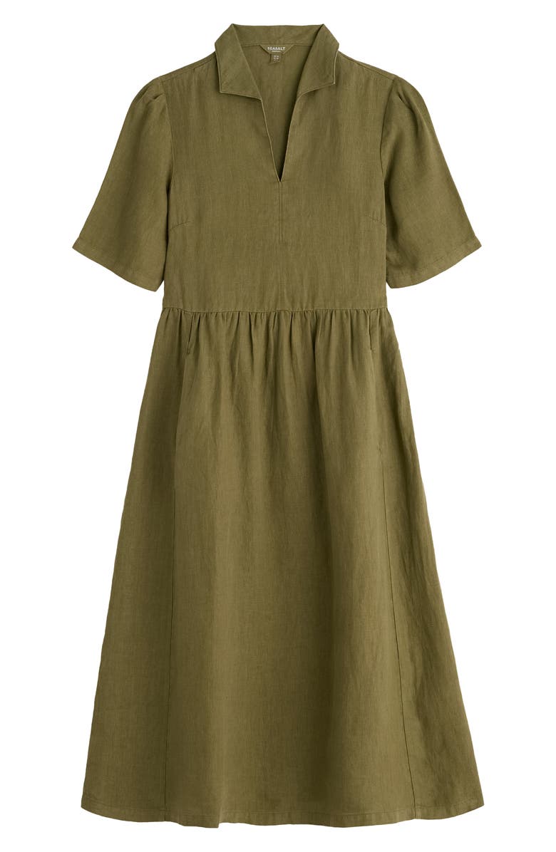 Seasalt Cornwall Fen Violet Linen Midi Shirtdress, Alternate, color, Creek