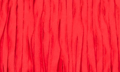L*space Lspace Dixie Fringe Strapless Bikini Top In Flame