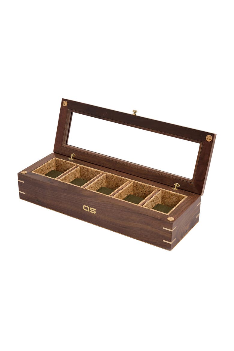 x Analog Shift Flatiron II 5 Piece Watch Box, Alternate, color, Walnut