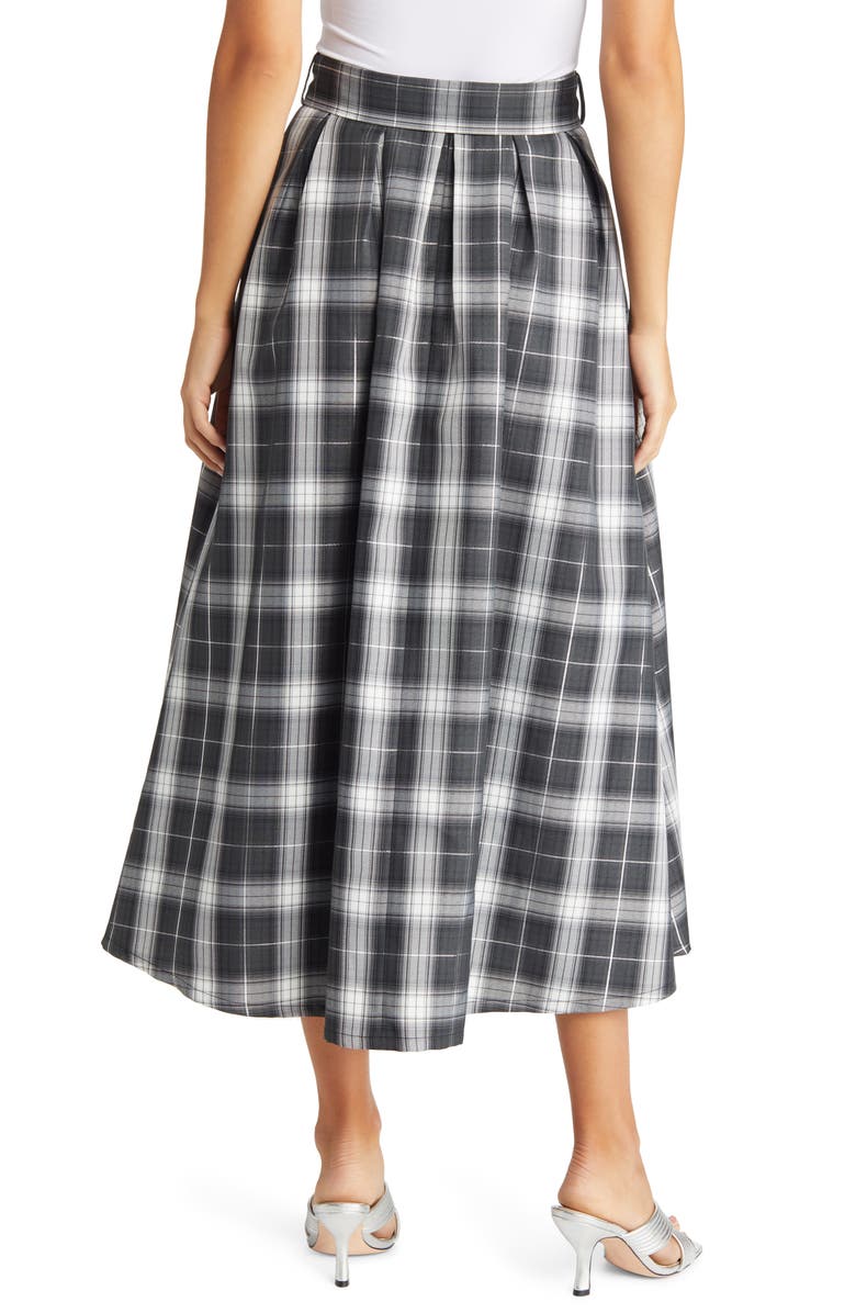 NIKKI LUND Olivia Plaid Belted Skirt, Alternate, color, 