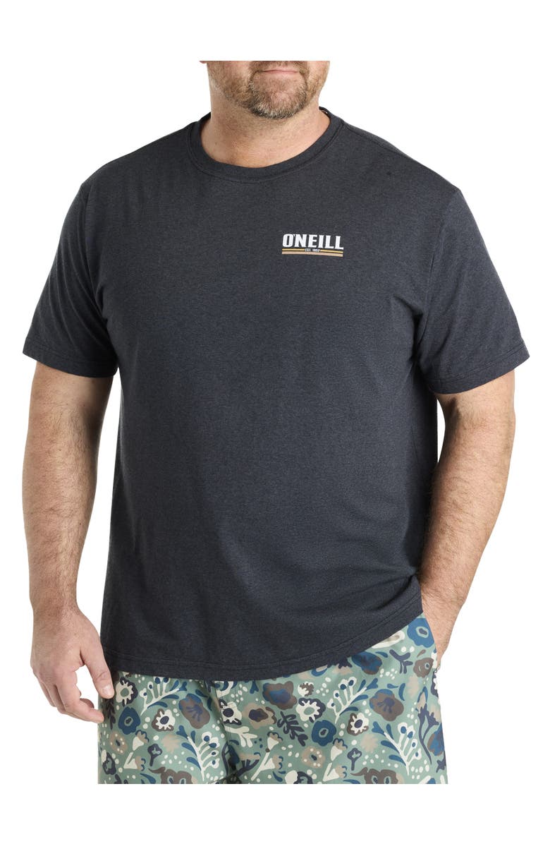 O'Neill Big & Tall Sun Supply Graphic Tee, Main, color, Black Heather
