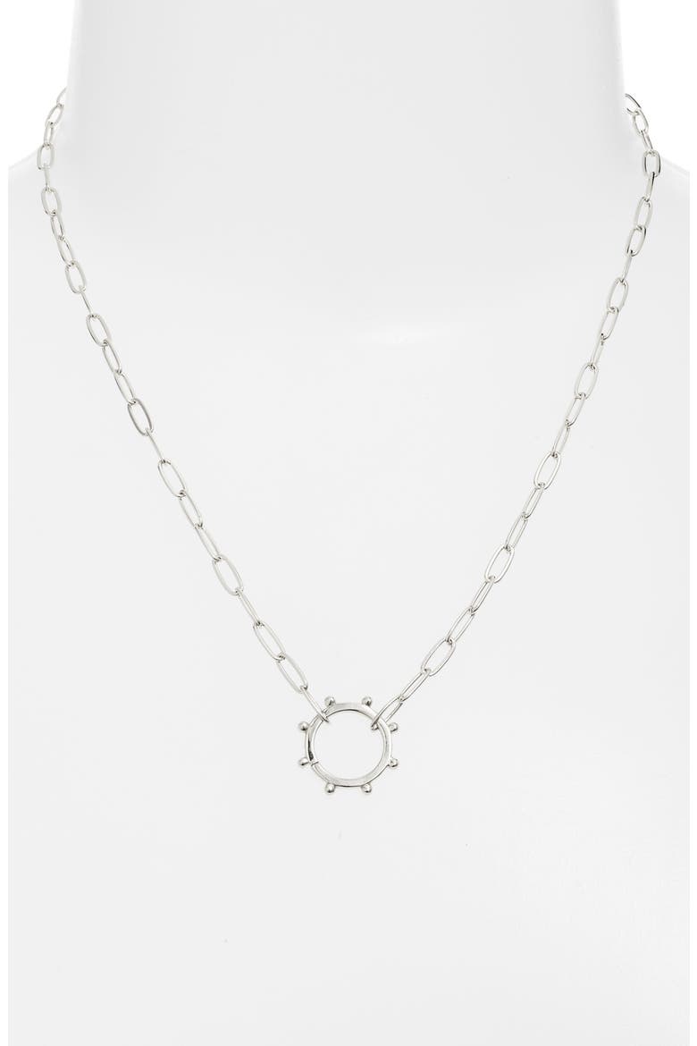 Dew Drop Marine Pendant Necklace, Alternate, color, SILVER