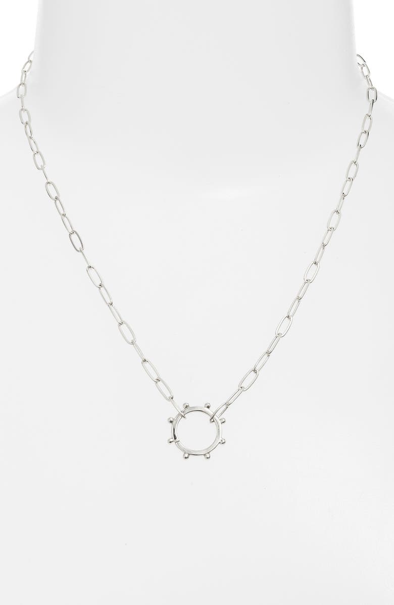 Anzie Dew Drop Marine Pendant Necklace, Alternate, color, Silver