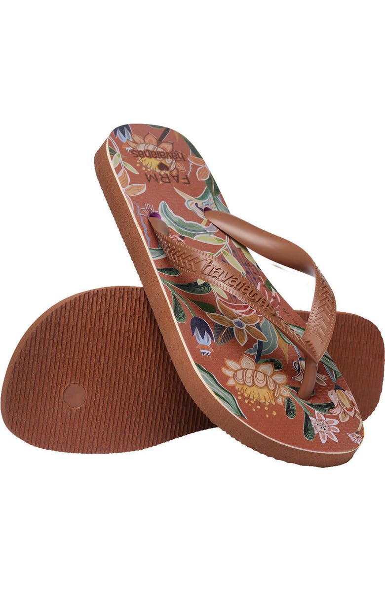 Havaianas x FARM Rio Delicate Flowers Flip Flop, Alternate, color,