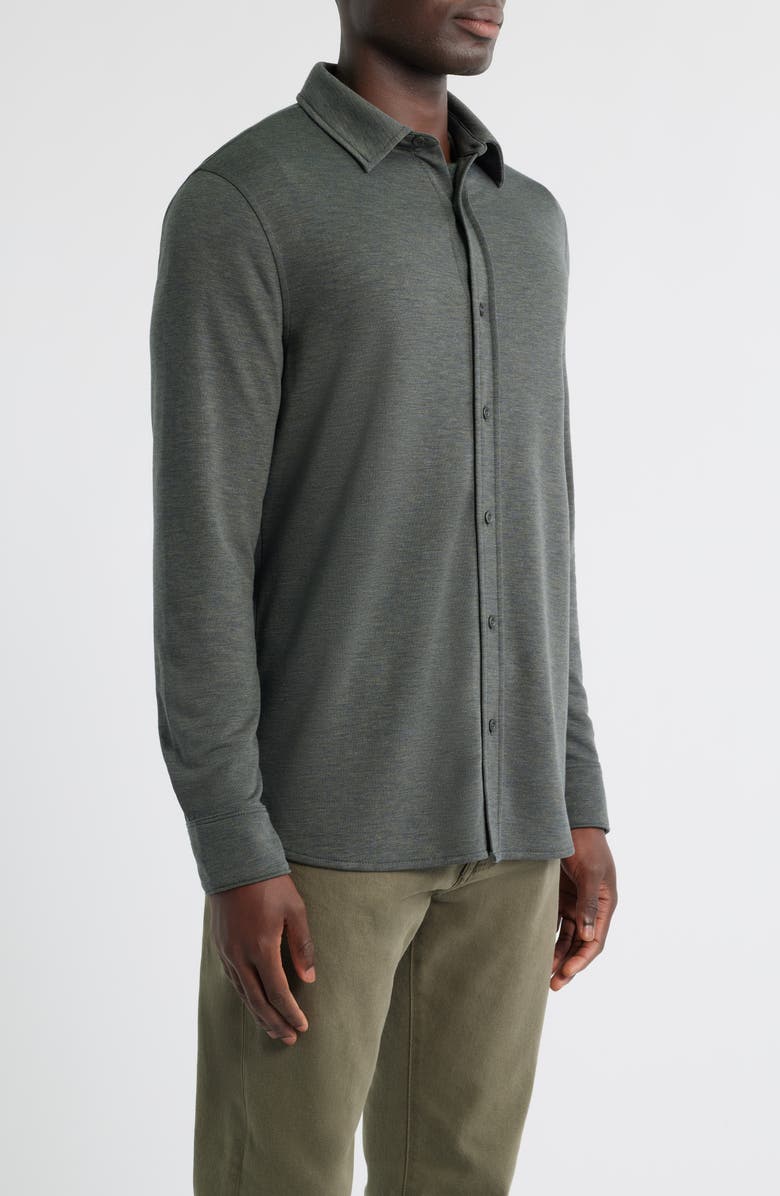 Nordstrom Knit Button-Up Shirt, Alternate, color,