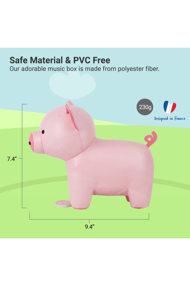 Musical Animals - Pig, Plush Baby Music Box, Nursery Toy, Alternate, color, Pink