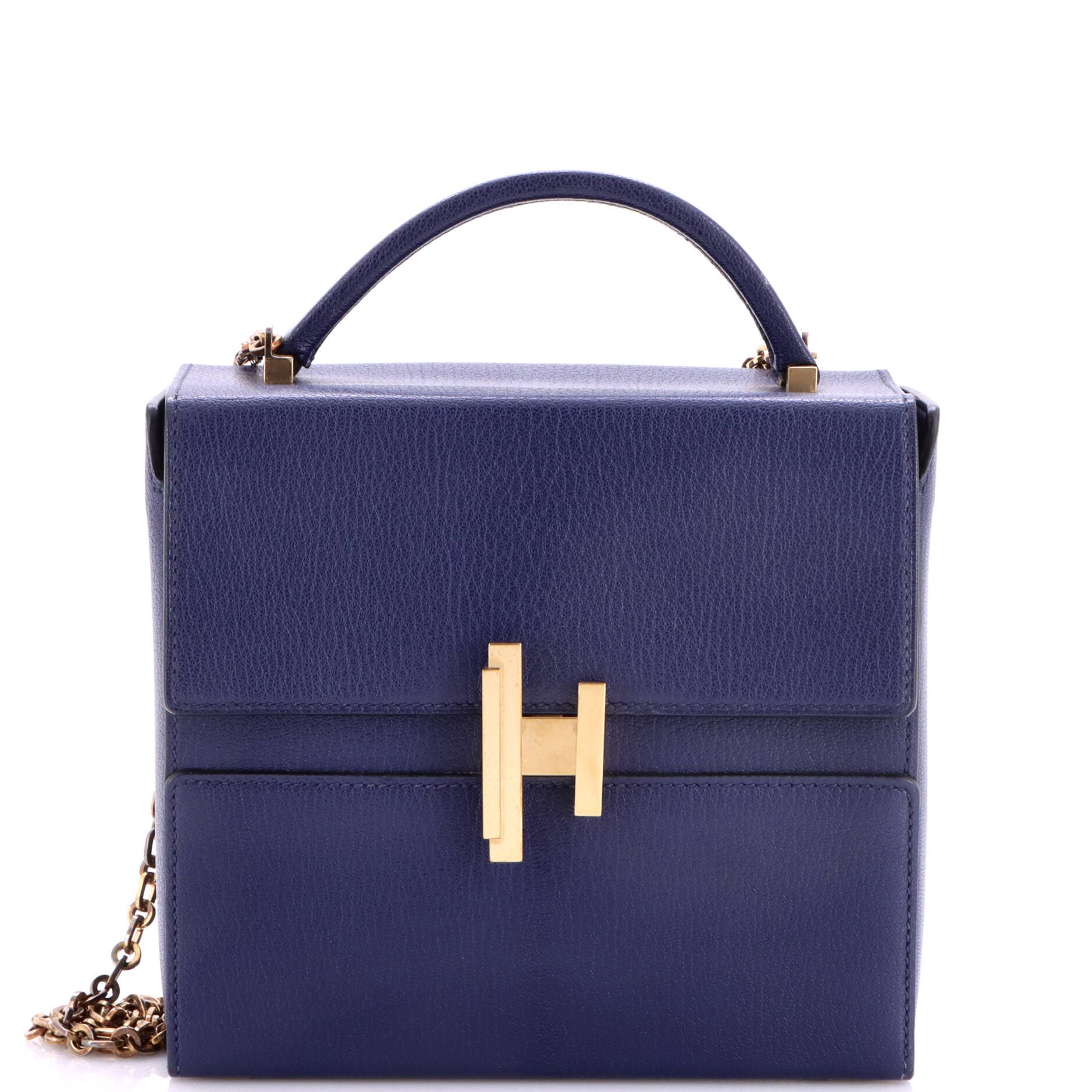Cinhetic Top Handle Bag Chevre Mysore, Main, color, Blue