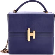 Pre-Owned Hermes Cinhetic Top Handle Bag Chevre Mysore