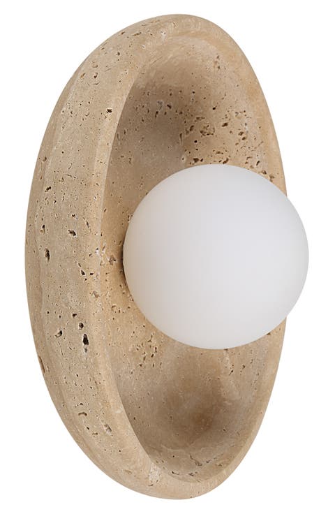 Myrtos Travertine Wall Sconce