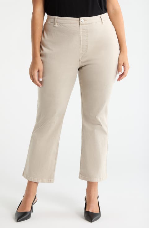 Estelle Pull-On Ankle Flare Jeans (Plus)