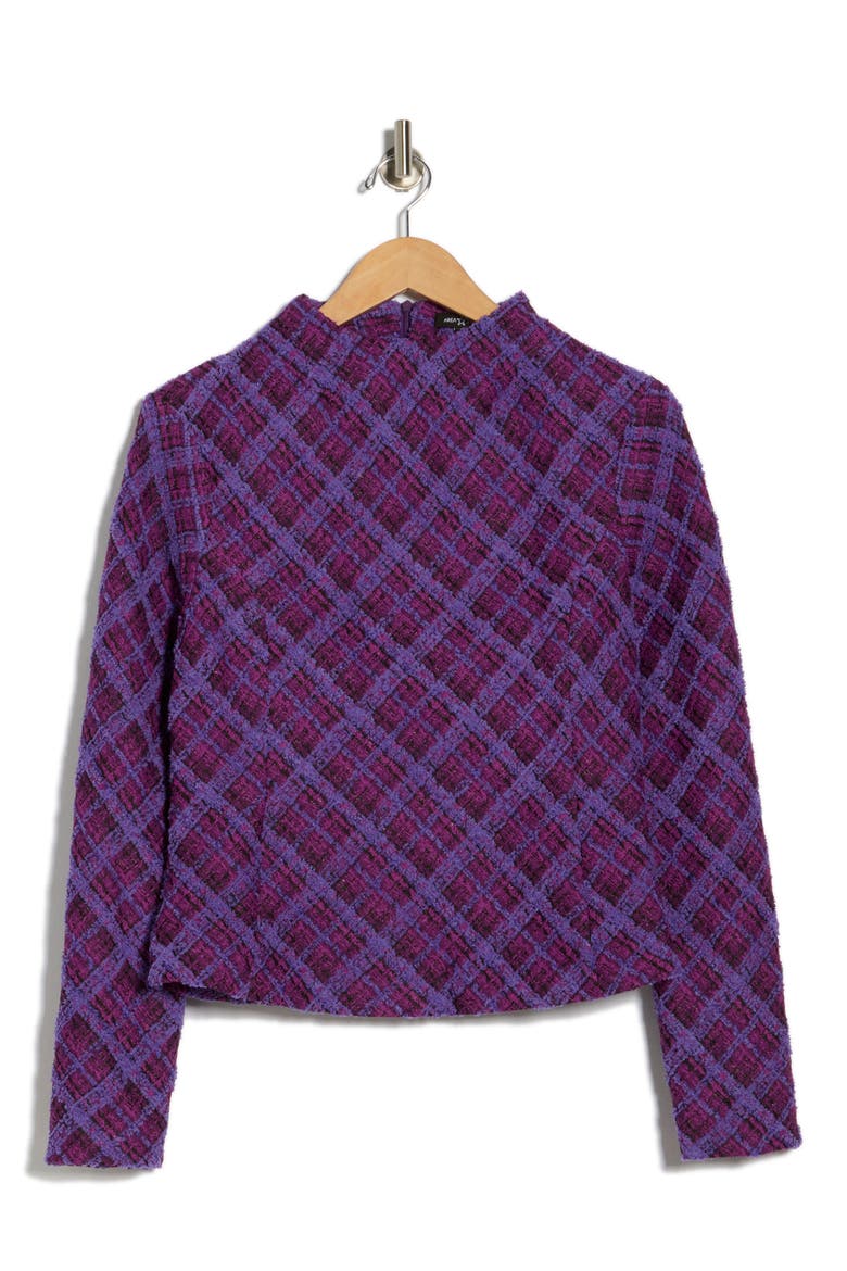 Holly Top, Alternate, color, PURPLE TWEED