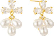 Untamed Petals Windsor Pearl Drop Earrings